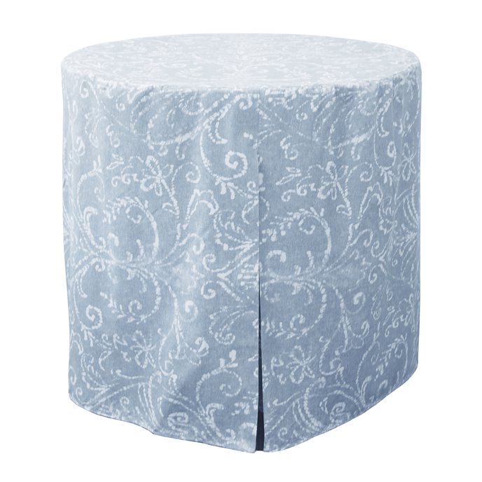 Tablevogue 30-Inch Bali Print Misty Blue Round Table Cover Thumbnail