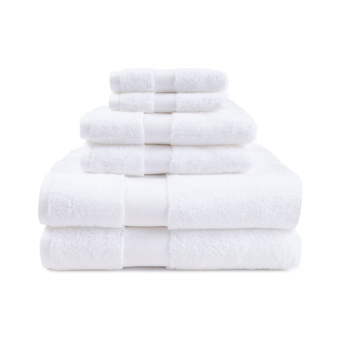 Martex Love Solid White 6 Piece Bath Towel Set Thumbnail