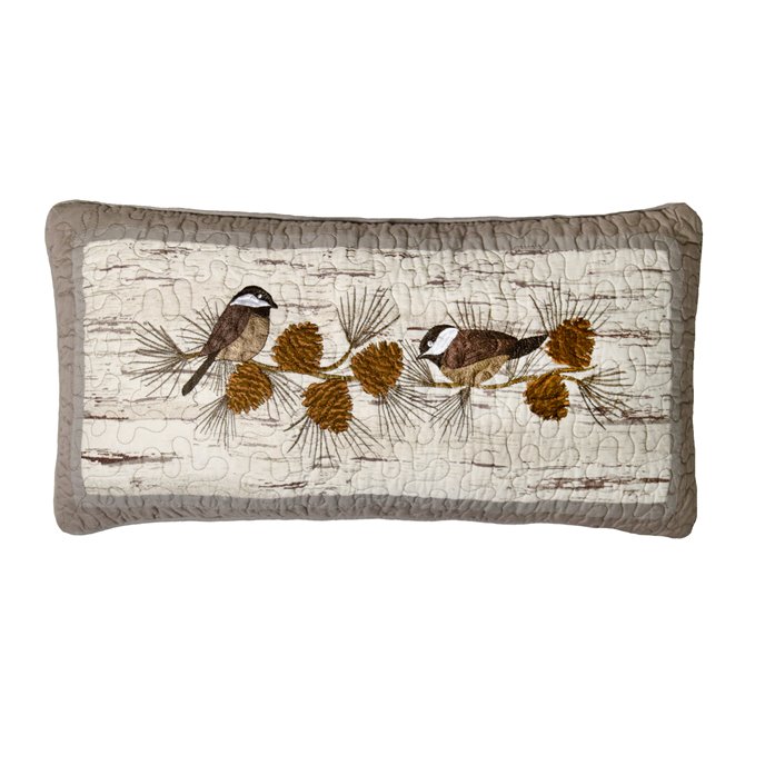 Birch Forest Chickadee Decorative Pillow Thumbnail