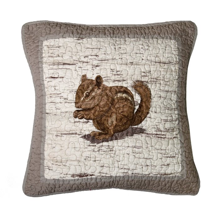 Birch Forest Chipmunk Decorative Pillow Thumbnail