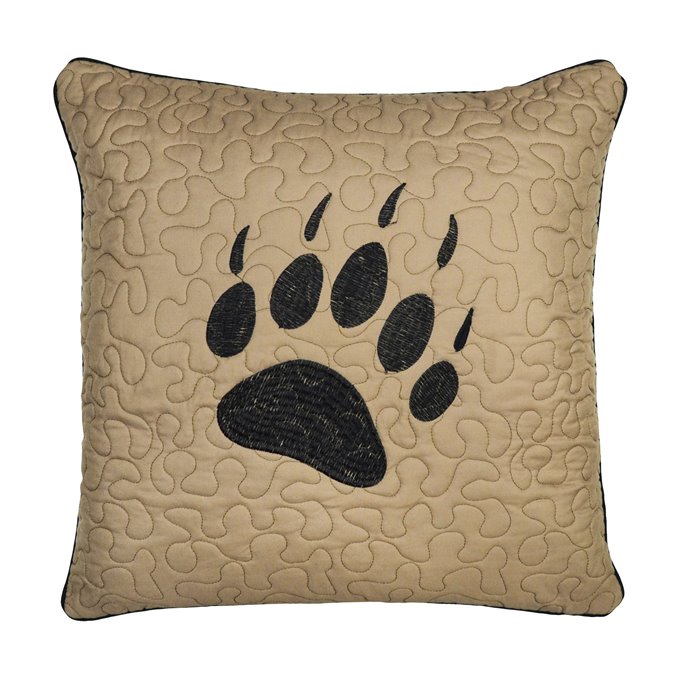 Bear Walk Plaid Decorative Pillow - Paw Thumbnail
