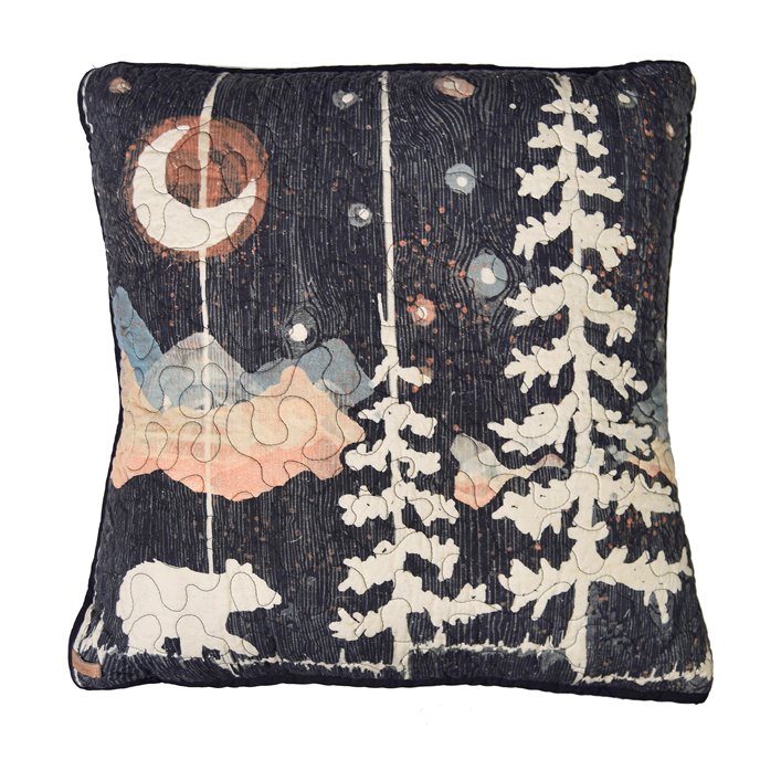 Moonlit Bear Decorative Pillow Thumbnail