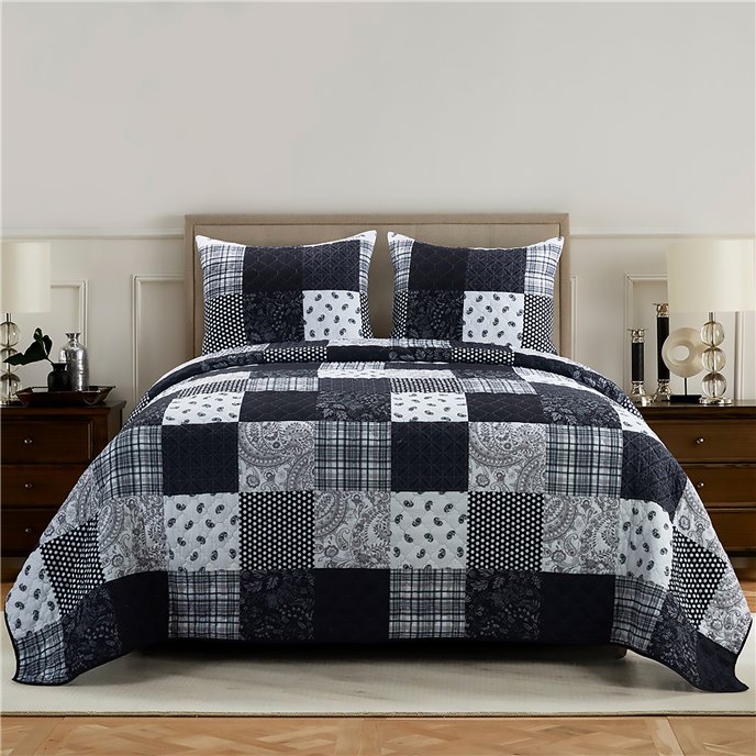 London 3 Piece Queen Quilt Set Thumbnail