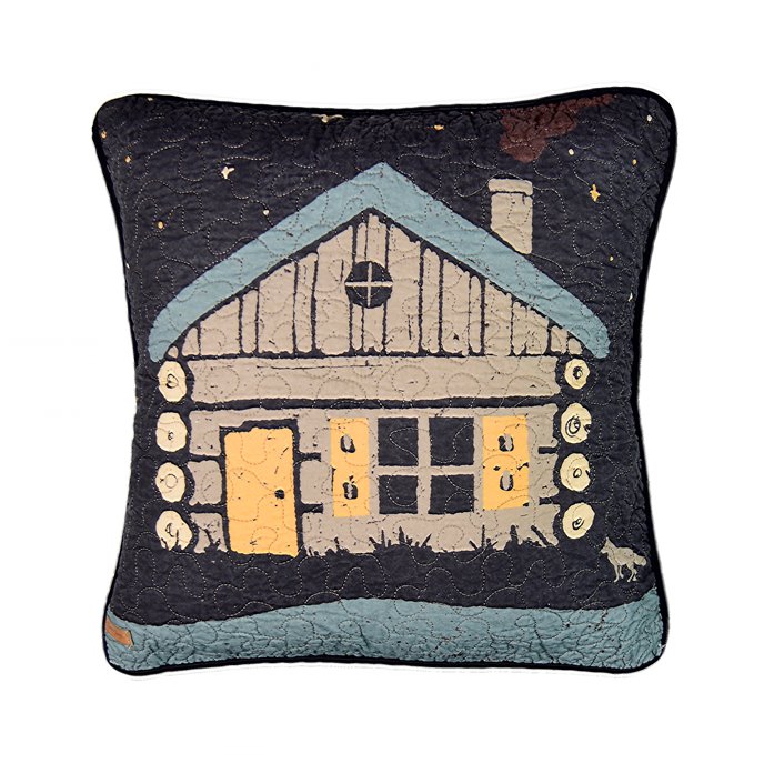 Moonlit Cabin Decorative Pillow Thumbnail