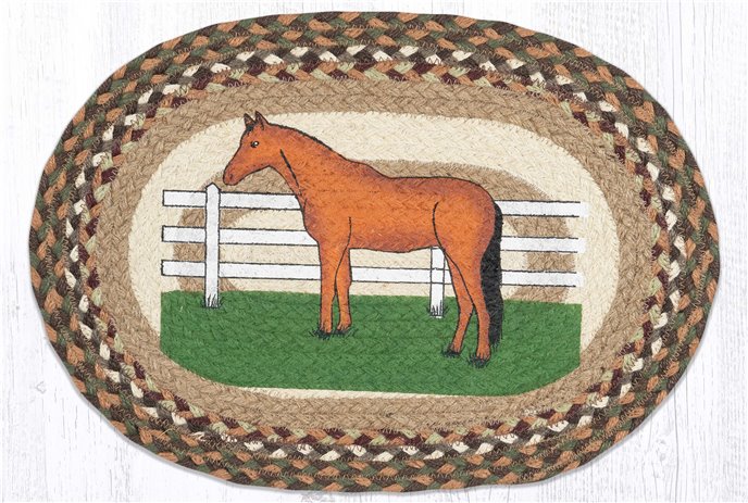 Horse Oval Placemat 13"x19" Thumbnail