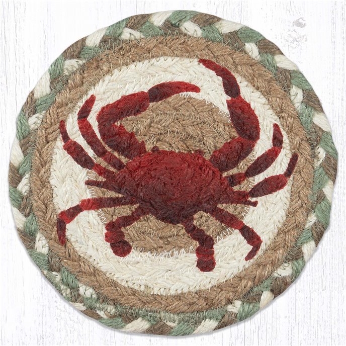 Crab Round Large Coaster 7"x7" Set of 4 Thumbnail