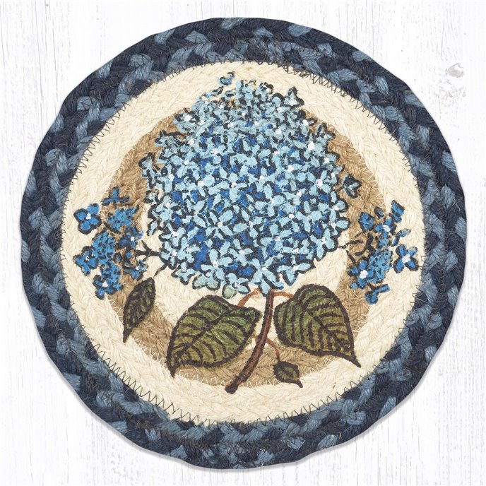 Blue Hydrangea Printed Round Trivet 10"x10" Thumbnail