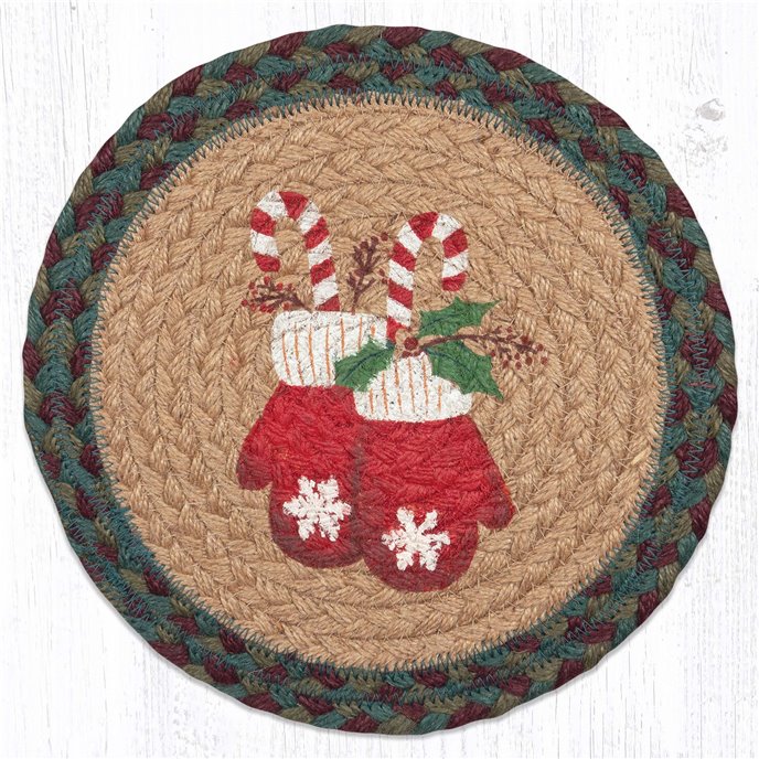 Mittens Printed Round Trivet 10"x10" Thumbnail