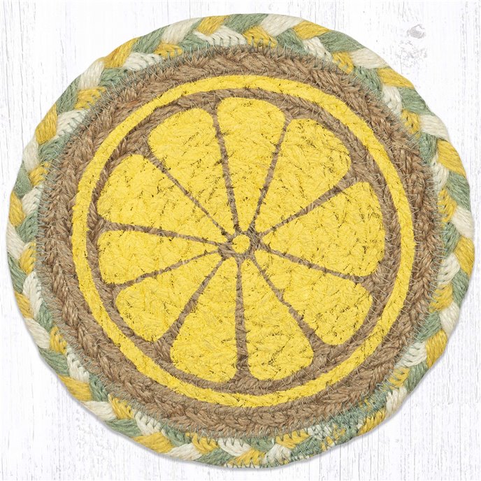 Lemon Slice Round Large Coaster 7"x7" Set of 4 Thumbnail