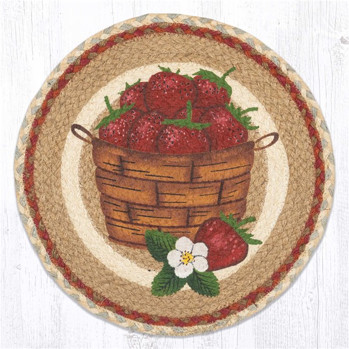 Strawberry Printed Round Placemat 15"x15" Thumbnail