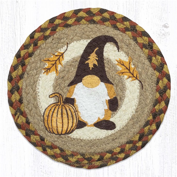 Fall Gnome Printed Round Trivet 10"x10" Thumbnail