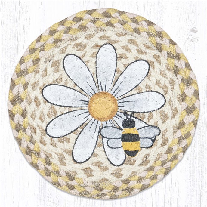 Daisy & Bee Printed Round Trivet 10"x10" Thumbnail