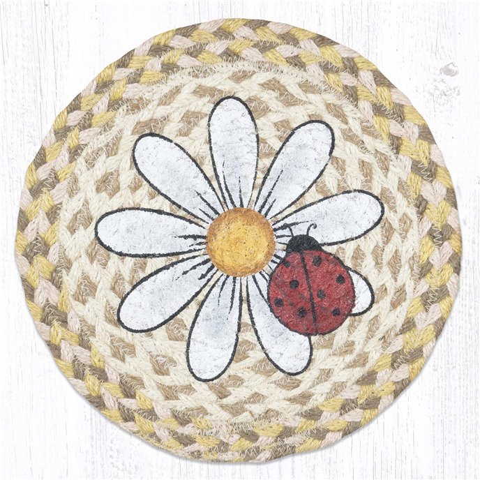 Daisy & Ladybug Printed Round Trivet 10"x10" Thumbnail