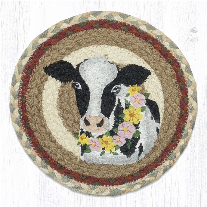 Cow Printed Round Trivet 10"x10" Thumbnail