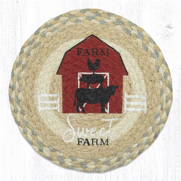 Farm Sweet Farm Printed Round Trivet 10"x10" Thumbnail