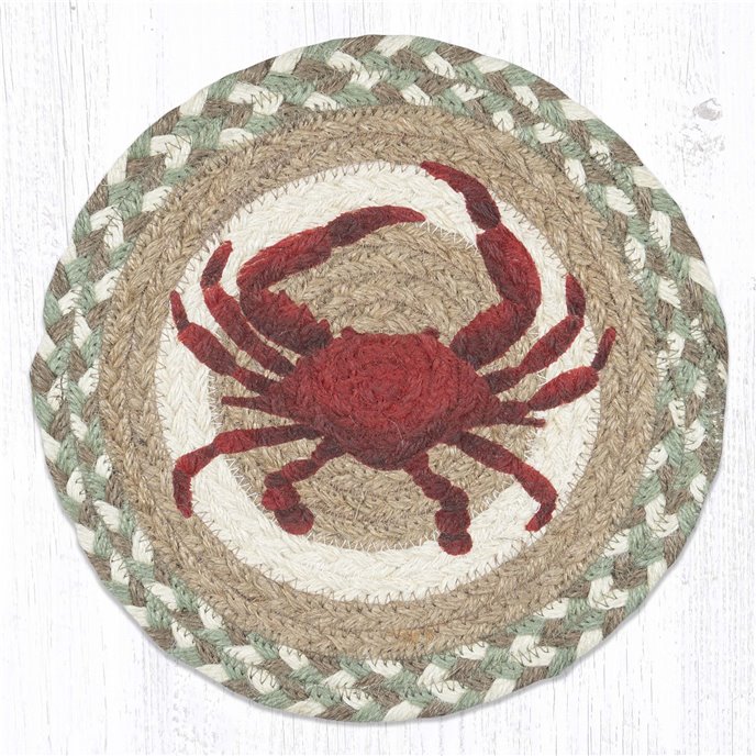 Crab Printed Round Trivet 10"x10" Thumbnail