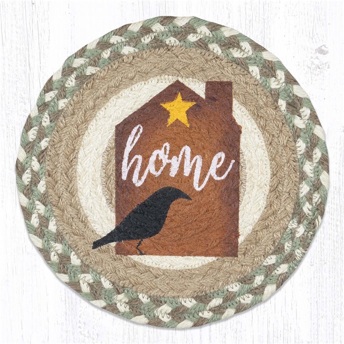 Home/Crow Printed Round Trivet 10"x10" Thumbnail