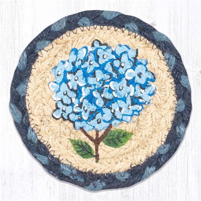 Blue Hydrangea Printed Coaster 5"x5" Set of 4 Thumbnail