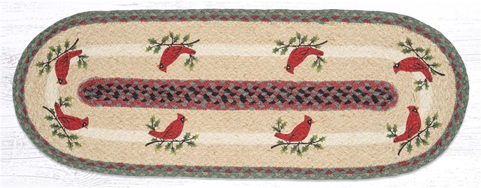 Holly Cardinal Oval Table Runner 13"x36" Thumbnail