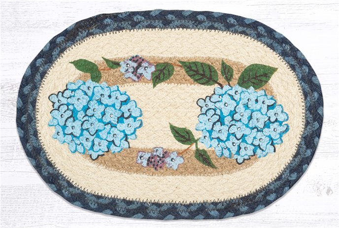 Blue Hydrangea Printed Oval Swatch 10"x15" Thumbnail