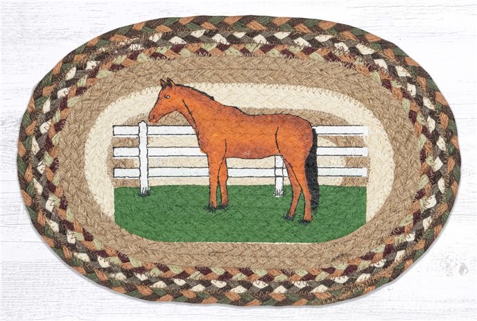 Horse Printed Oval Swatch 10"x15" Thumbnail