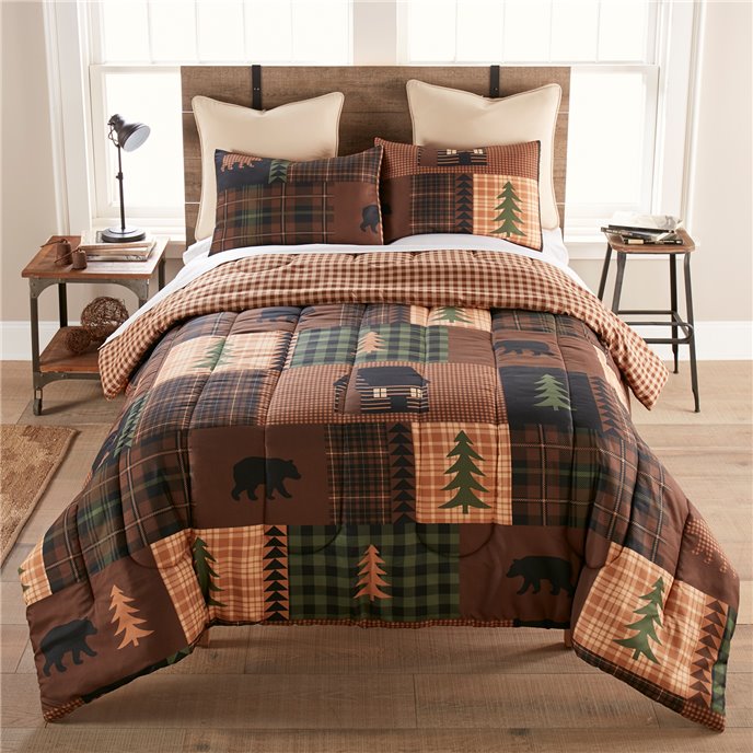 Brown Bear Cabin 3-Piece King Comforter Set Thumbnail