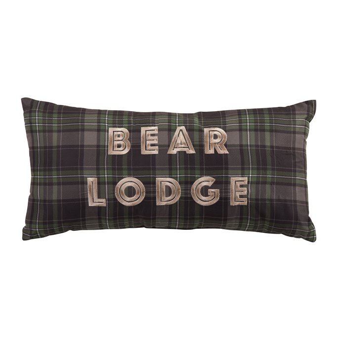 Bear Panels Rectangle Pillow - Plaid Thumbnail