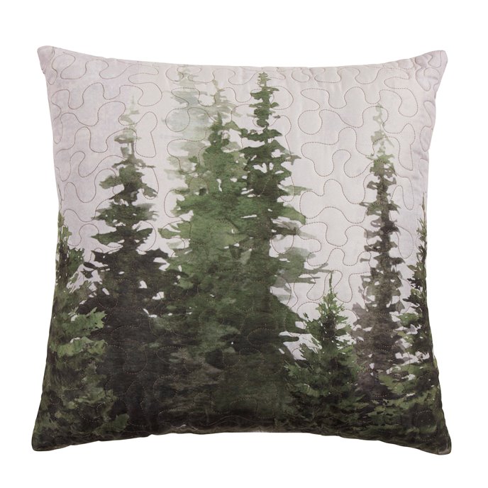 Bear Panels Square Pillow - Tree Thumbnail