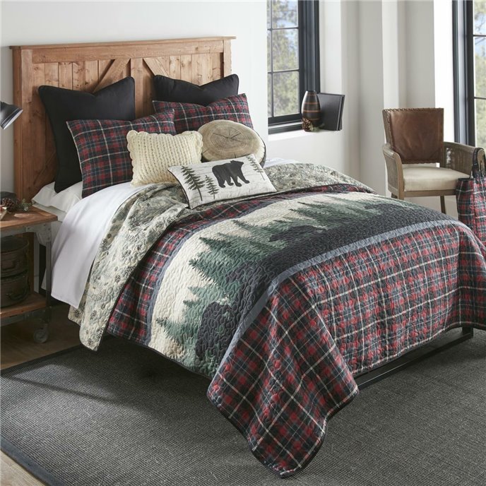 Bear Journey Red 3 Piece King Quilt Set Thumbnail