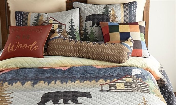 Sunset Cottage Rectangle Pillow - Canoe Thumbnail
