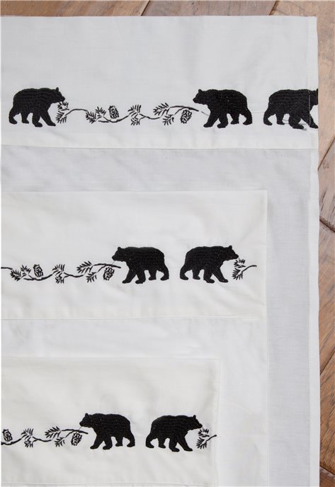 Carstens Embroidered Bear Rustic Sheet Set, Full Thumbnail