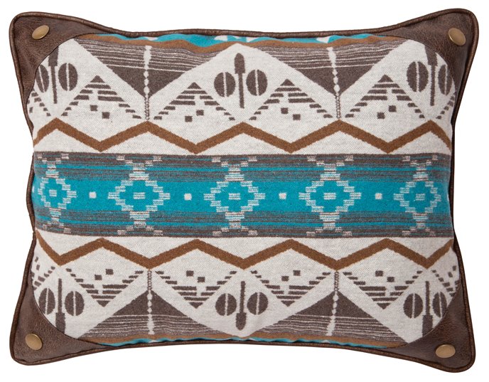 Turquoise Earth Stripe pillow Thumbnail