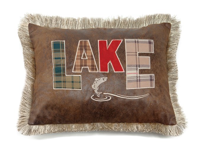 Carstens Lake Rustic Cabin Throw Pillow 16" x 20" Thumbnail