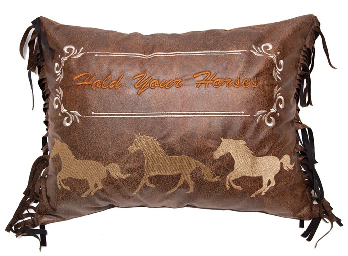 Hold Your Horses Pillow 16"x20" Thumbnail