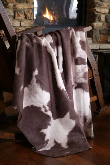 Carstens Cowhide Faux Leather Throw Blanket Thumbnail