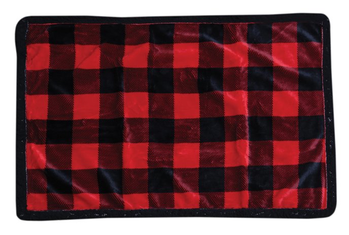 Lumberjack Plaid Red S/M - Black sherpa Dog Blanket Thumbnail