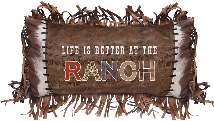 Life is Better at the Ranch Pillow 14"x26" Thumbnail