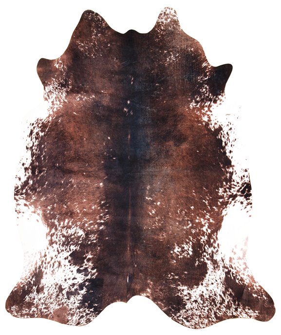 Faux Cowhide Printed (Hairless) Rug 5ft x 6.5ft, Tri-Color Thumbnail