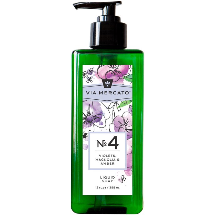 Via Mercato Liquid Hand Soap No 4. Violets Magnolia & Amber - 355 ML Thumbnail