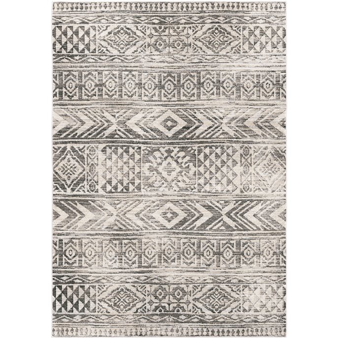 Kuba Delight Cloud Grey 5'3"x7'6" Rug Thumbnail