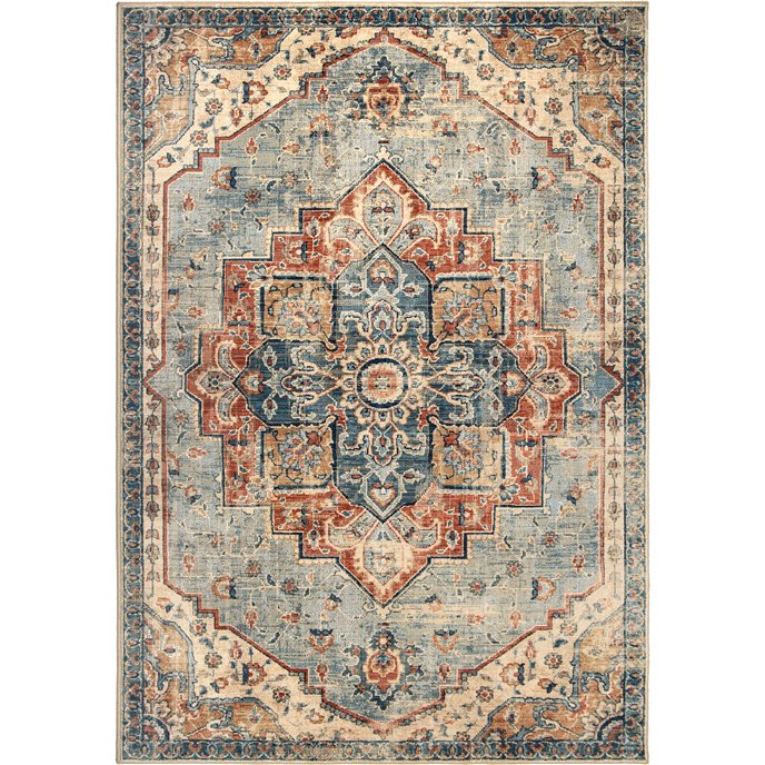 King Fisher Pale Blue 5'3"x7'6" Rug Thumbnail
