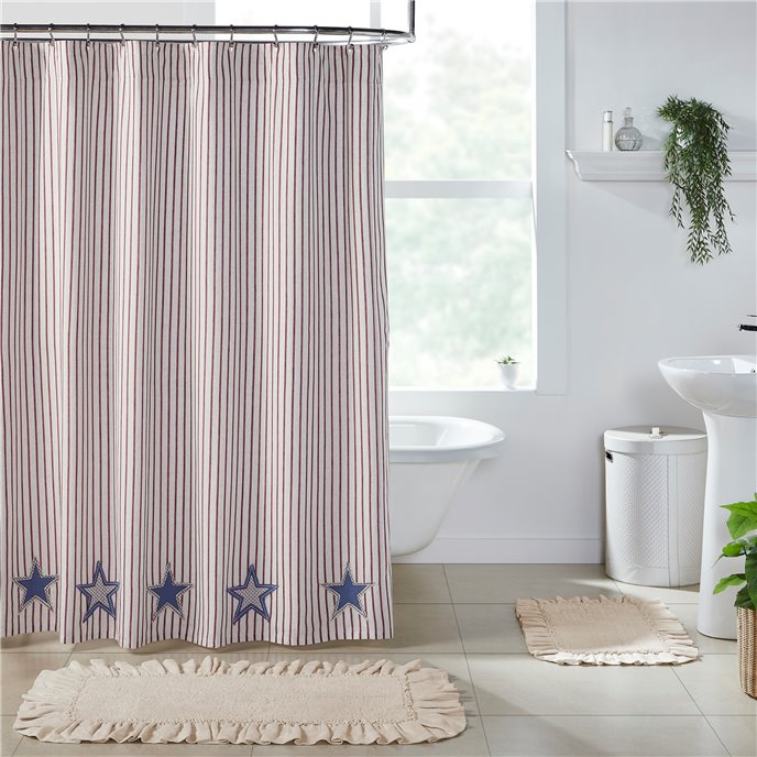 Celebration Applique Star Shower Curtain 72x72 Thumbnail