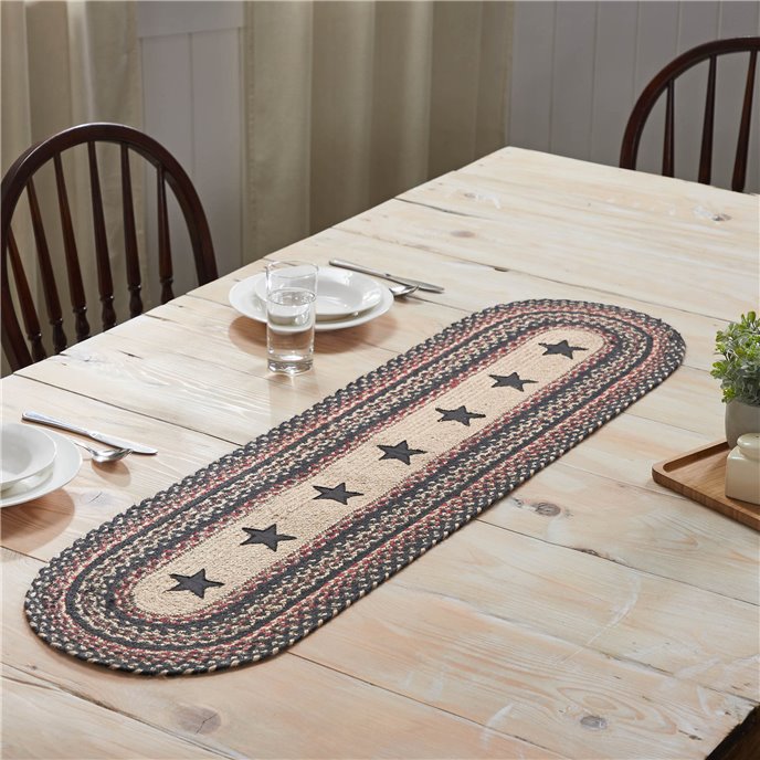 Colonial Star Jute Oval Runner 13x48 Thumbnail