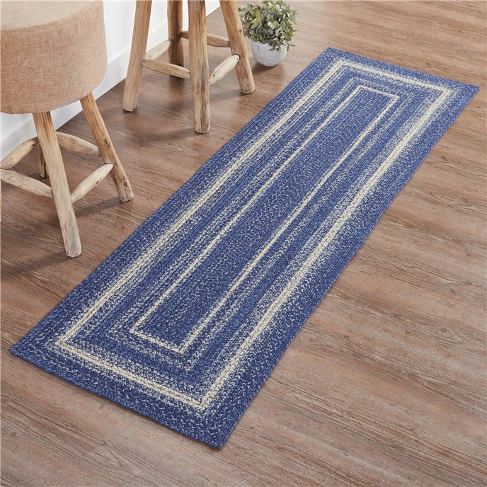Great Falls Blue Jute Rug/Runner Rect w/ Pad 24x78 Thumbnail