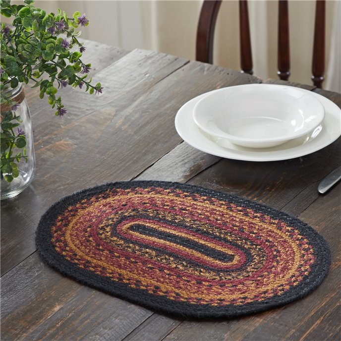 Heritage Farms Jute Oval Placemat 12x18 Thumbnail