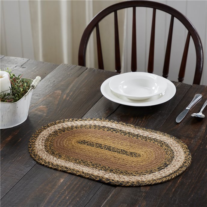 Kettle Grove Jute Oval Placemat 12x18 Thumbnail