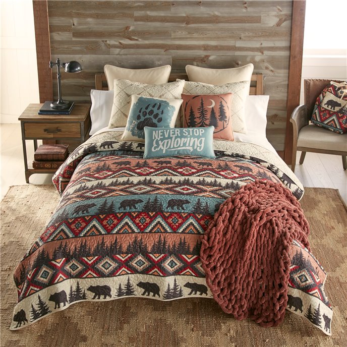 Bear Totem 3 Piece King Quilt Set Thumbnail