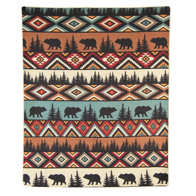 Bear Totem Throw Blanket Thumbnail