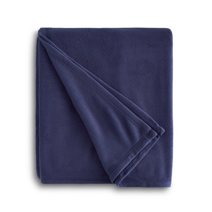 Martex Super Soft Fleece Twin Navy Blanket Thumbnail