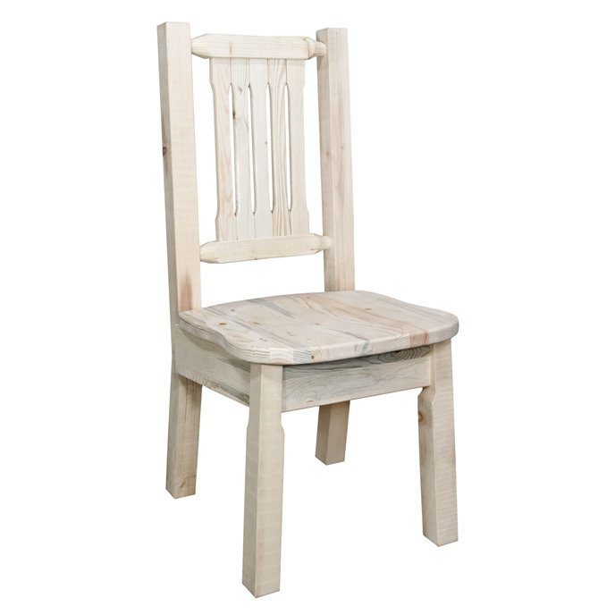 Homestead Side Chair w/ Ergonomic Wooden Seat - Clear Lacquer Finish Thumbnail